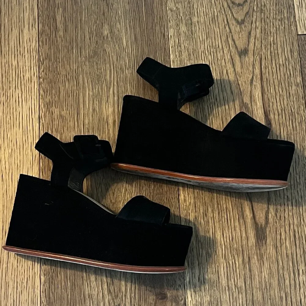 Loeffler Randall Black Platform Sandals - Picture 3 of 4